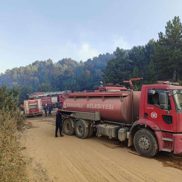 Orman Yangını Sinanpaşa'da Kontrol Altına Alındı