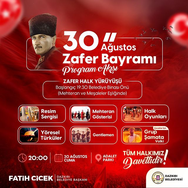 30 Ağustos Zafer Bayramı: Vatanseverlik Coşkusu ve Birlik Beraberlik