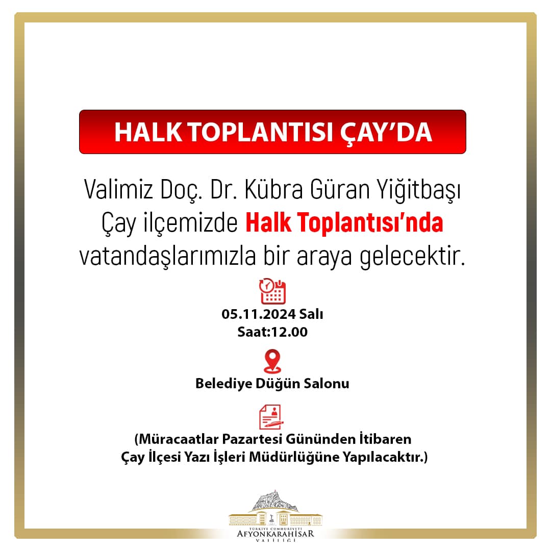 Afyonkarahisar'da Halk ile Buluşma Günü