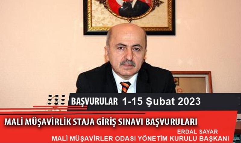 MALİ MÜŞAVİRLİK STAJA GİRİŞ SINAVI(SGS)