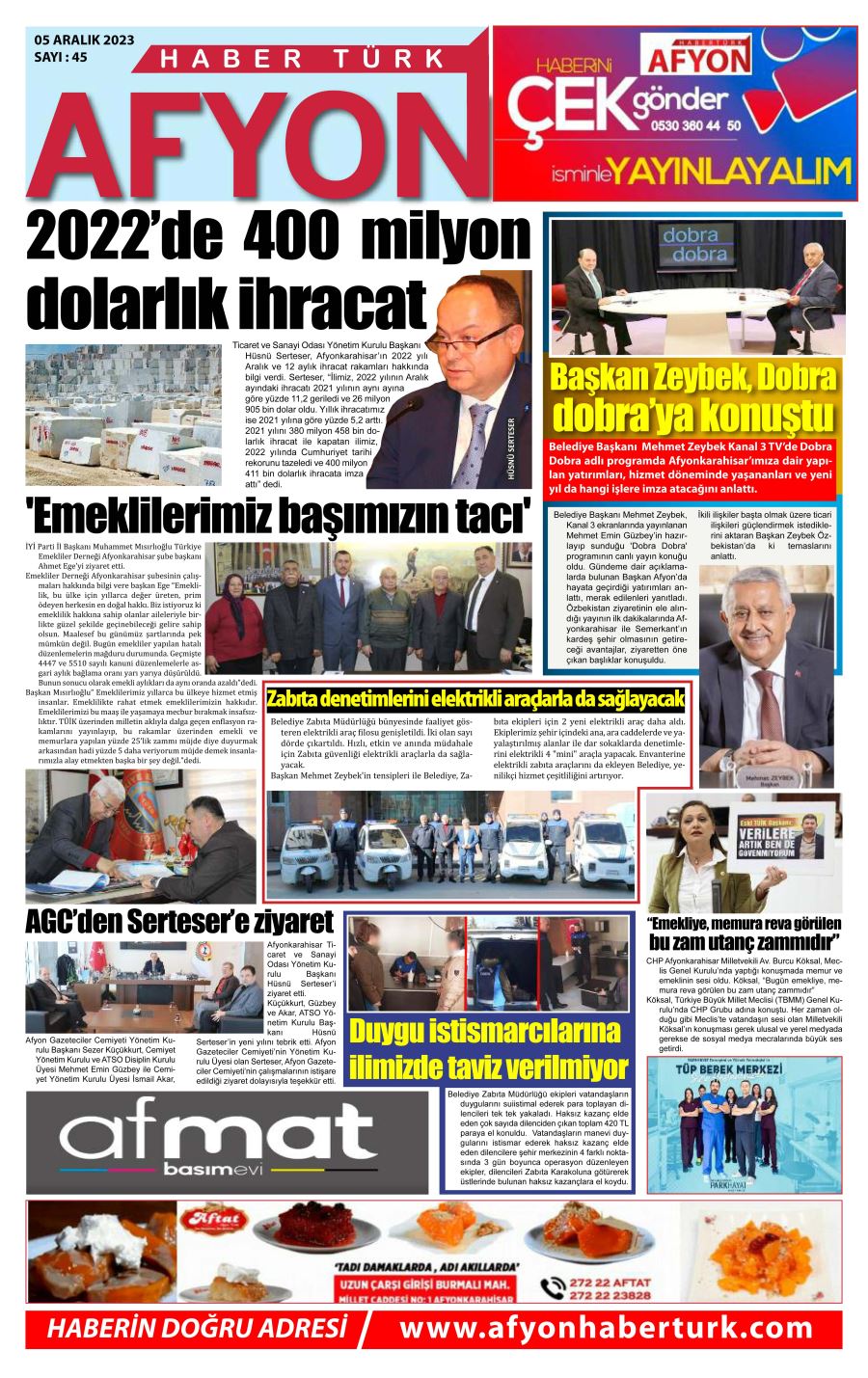 5 OCAK 2023 TARİHLİ E-GAZETEMİZ