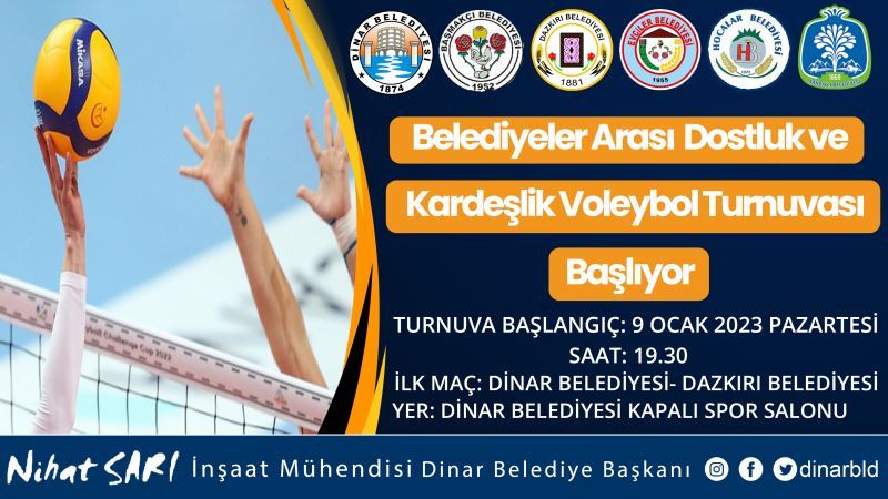 Belediyeler Arası Voleybol Turnuvası başlıyor