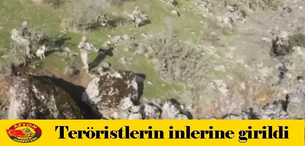 Teröristlerin inlerine girildi