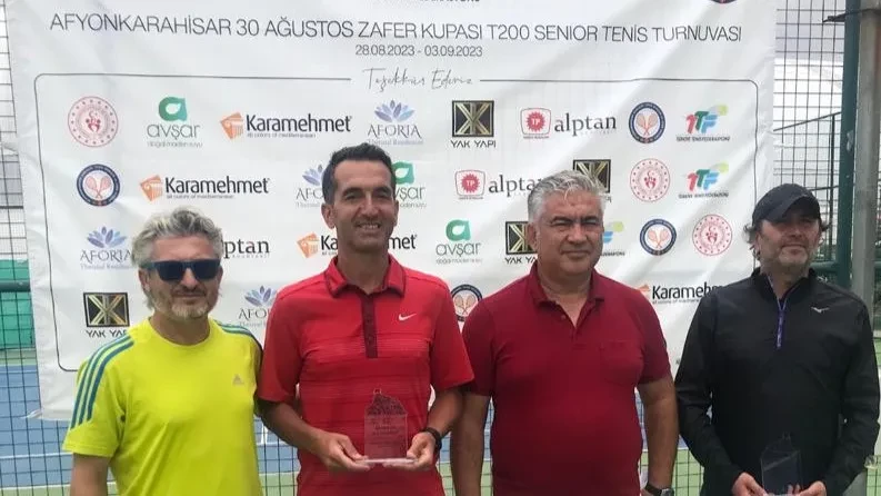 Afyonkarahisar'da düzenlenen tenis turnuvası sona erdi