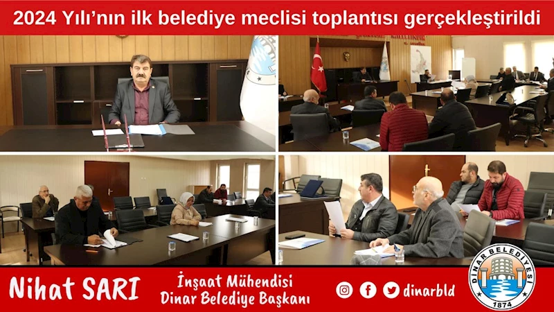 Dinar Belediye Meclisi, 2024 yılına önemli kararlarla başladı