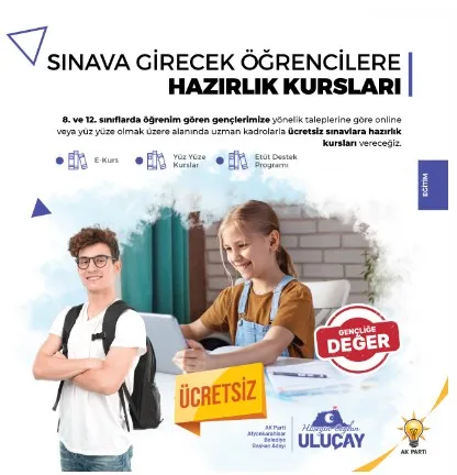 Gençlere ücretsiz sınava hazırlık kursları verilecek