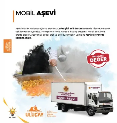 Uluçay, “Nerede ihtiyaç olursa mobil aşevimiz orada olacak”