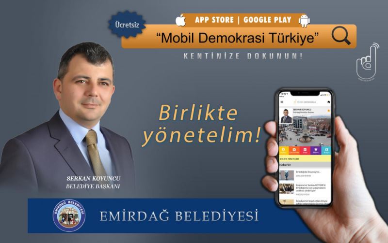 Emirdag Belediyesinden ‘Mobil demokrasi Türkiye’ uygulamasi