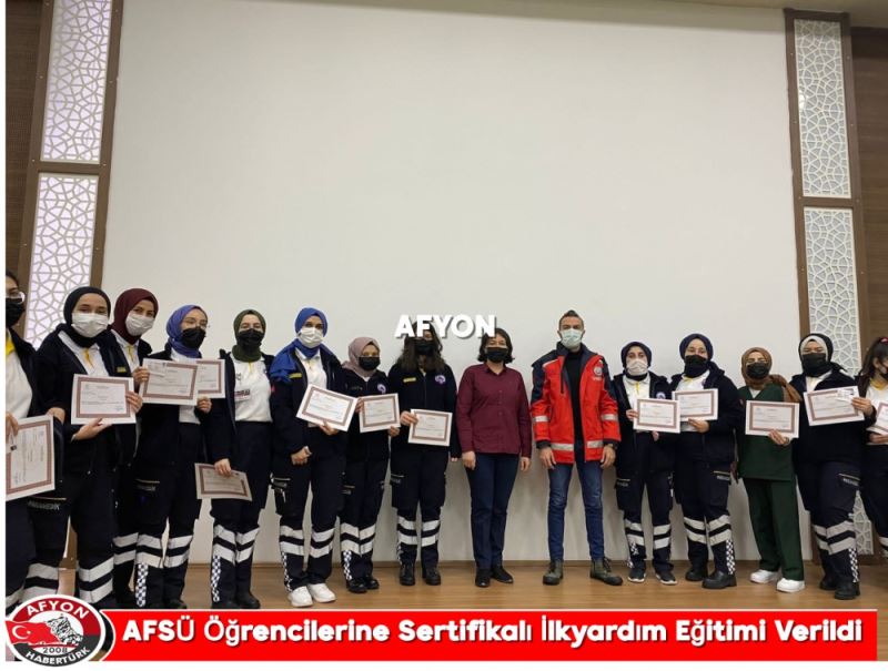 AFSÜ Ögrencilerine Sertifikali Ilkyardim Egitimi Verildi