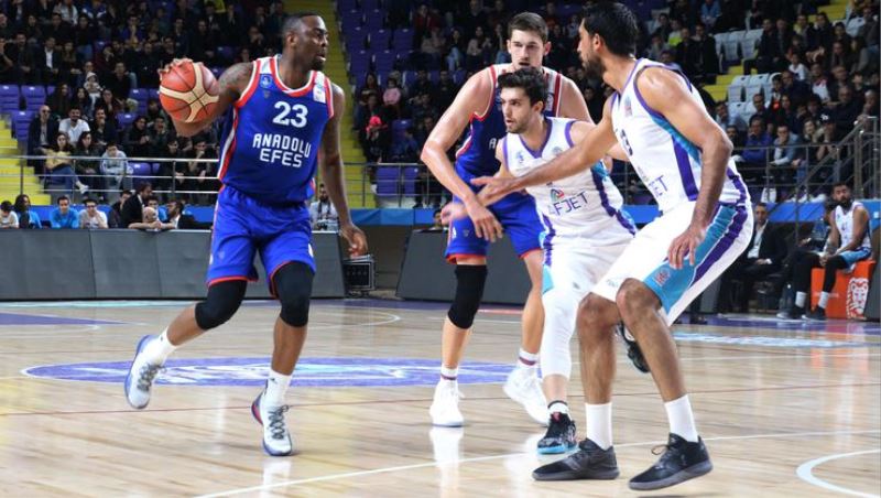 Afyon Belediyespor Sahasinda Anadolu Efese 74-105 Maglup Oldu.