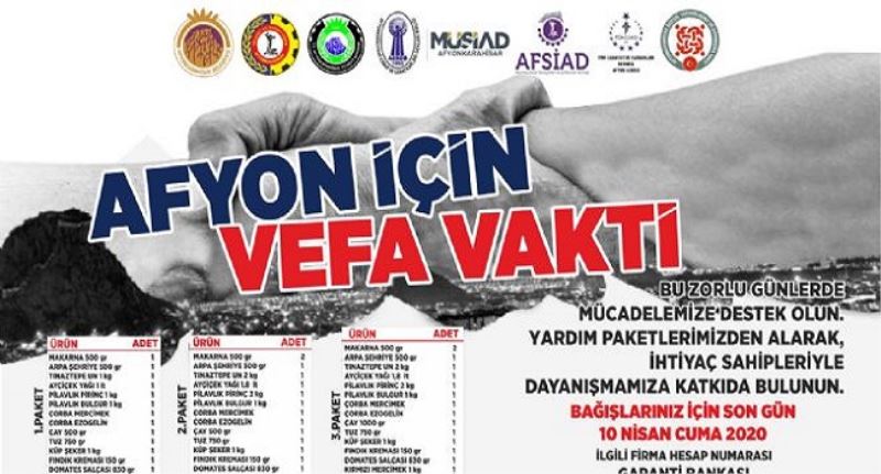 Afyon Için Vefa Vakti