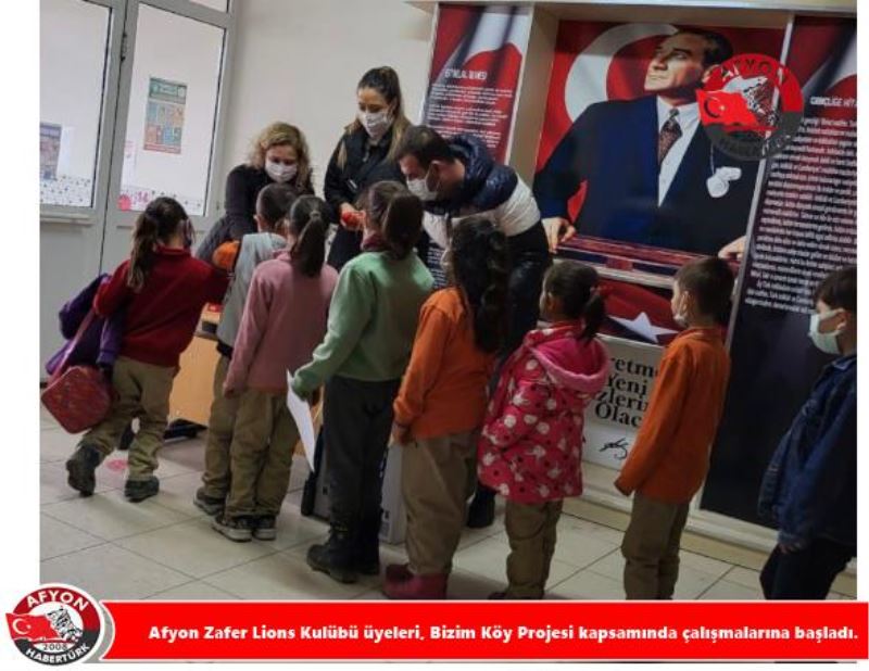 Afyon Zafer Lions Kulübü üyeleri, Bizim Köy Projesi kapsaminda çalismalarina basladi.