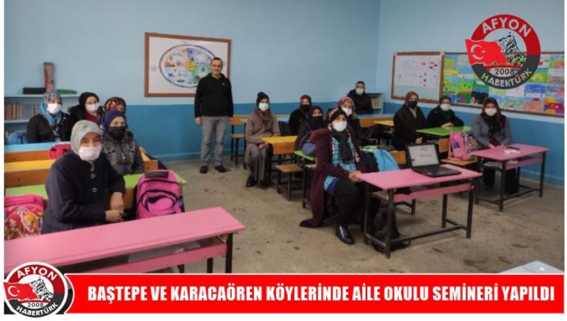 BASTEPE VE KARACAÖREN KÖYLERINDE AILE OKULU SEMINERI YAPILDI